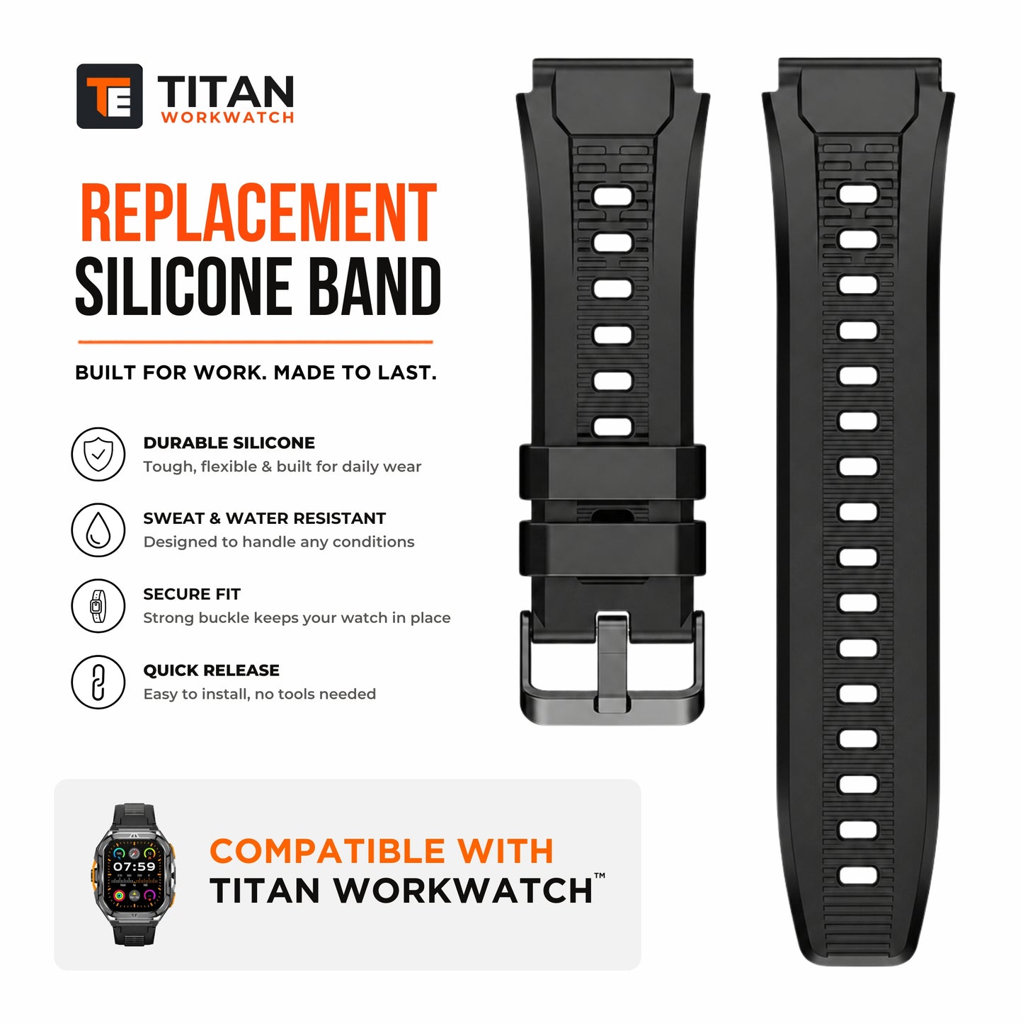 Titan Workwatch™ - Silicone Watch Band