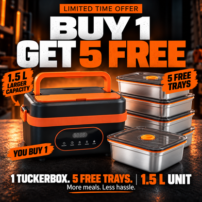 Tradie TuckerBox™ 1.5L + 5 FREE Infill Trays (Meal Prep)