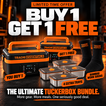 Tradie TuckerBox™ 1L - BOGO + 4 FREE Trays & Socks