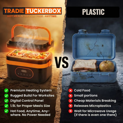 Tradie TuckerBox™ - 1.5L Wireless & Self Heating Lunchbox