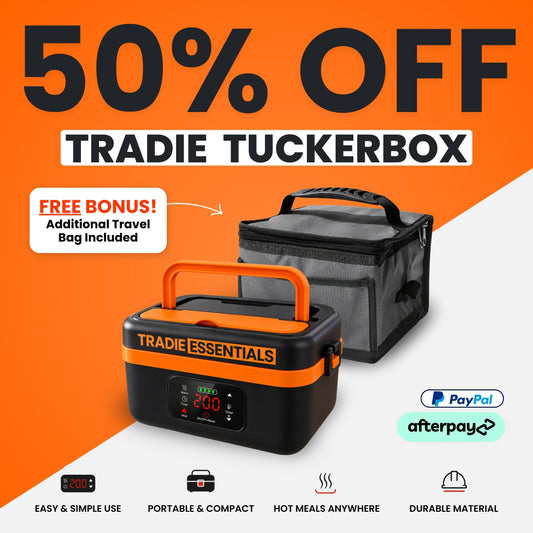 Tradie TuckerBox™ - 1L Wireless & Self Heating Lunchbox