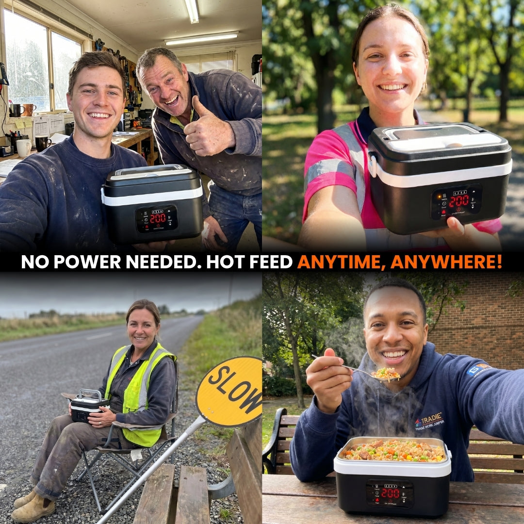 Tradie TuckerBox™ - Wireless & Self Heating Lunchbox
