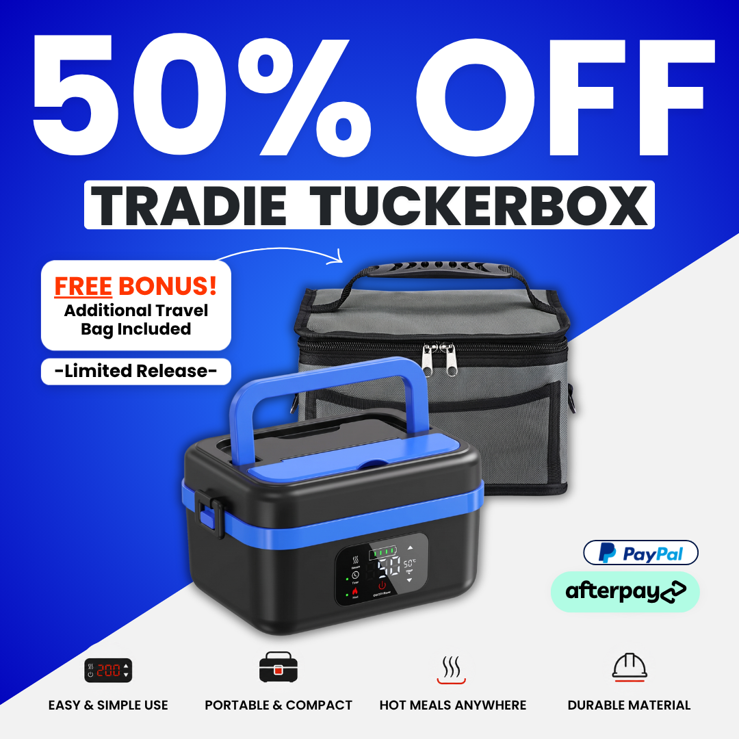 Tradie TuckerBox™ - 1L Wireless & Self Heating Lunchbox
