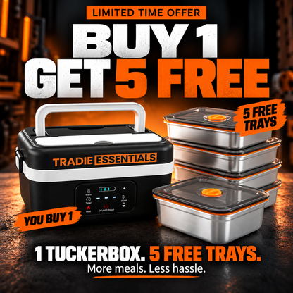 Tradie TuckerBox™ 1L + 5 FREE Infill Trays (Meal Prep)