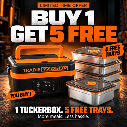 Tradie TuckerBox™ 1L + 5 FREE Infill Trays (Meal Prep)