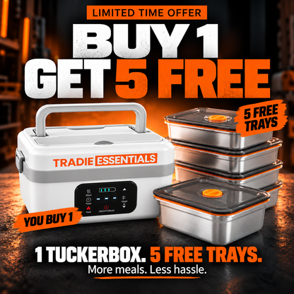 Tradie TuckerBox™ 1L + 5 FREE Infill Trays (Meal Prep)